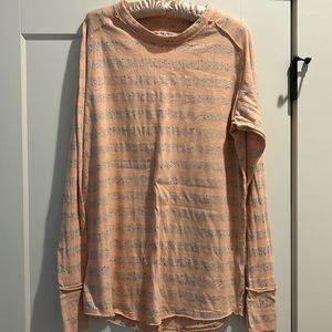 WOMENS • WE THE FREE • LONG SLEEVE • PINK & GRAY • XS